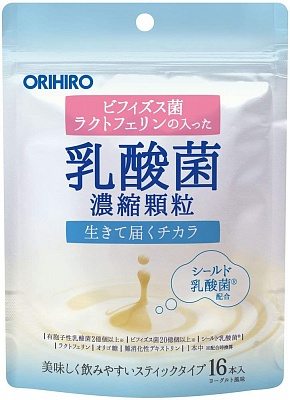 Лактобактерии и бифидобактерии Orihiro, 16 стиков