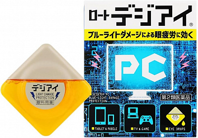 Капли для защиты глаз при работе с компьютером Rohto PC, 12 мл.