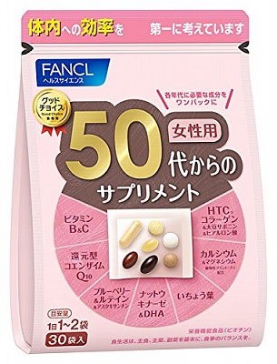 Комплексные витамины для женского здоровья и красоты от 50 до 60 лет, FANCL (на 30 дней)