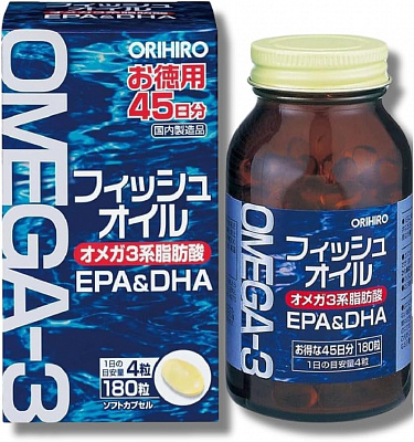 Омега -3 для эффективной работы организма, Orihiro на 45 дней