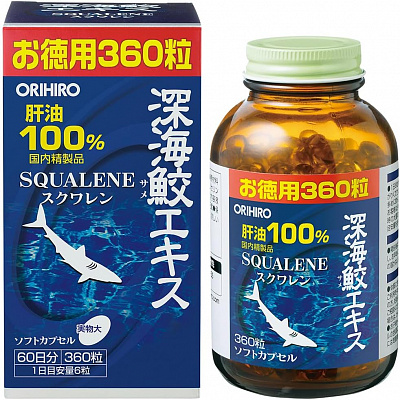 Сквален Масло печени акулы Orihiro Squalene на 2 месяца