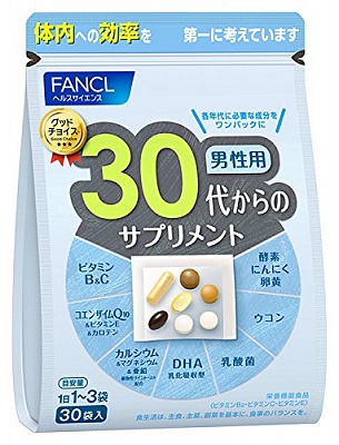 Комплексные витамины для мужчин от 30 до 40 лет, FANCL (на 30 дней)
